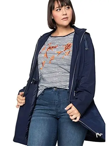 Produktbild: Sheego Damen Große Größen Outdoorjacke aus Techno-Twill Basicmode sportlich Zierreißverschluss