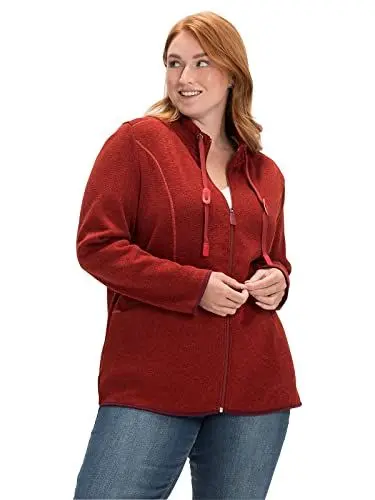 Produktbild: Sheego Damen Große Größen Strickfleecejacke aus Strickfleece, mit Stehkragen Freizeitmode sportlich - -