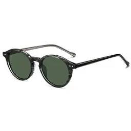 Produktbild: SHEEN KELLY Acetat polarisierte trendige ovale Sonnenbrille für Männer Frauen mit getöntem Objektiv Johnny Depp Art Retro Eyewear