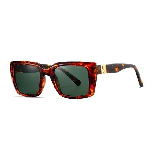 Produktbild: SHEEN KELLY Retro Polarisierte Acetat Sonnenbrille Männer Frauen Brillen Quadratische Schattierungen Einzigartige Designer