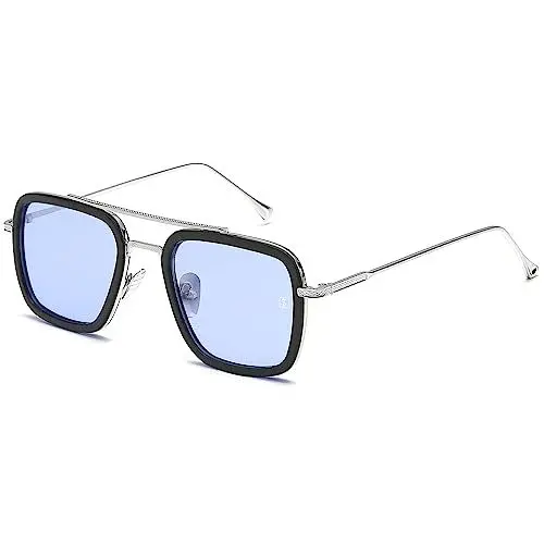 Produktbild: SHEEN KELLY Retro Sonnenbrille Square Eyewear Metallrahmen Klassische Sonnenbrille Für Männer Frauen Sonnenbrille 1:1