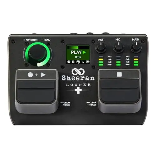 Produktbild: SHEERAN LOOPER + Dual Track Pedal für Gitarre, Bass, Keyboard, Vocals und Mehr, mit 128 Loops Speicher, 4 Looping Modi, LED-Display und Audiointerface