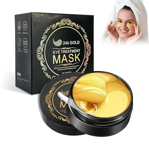 Produktbild: Shefave 24k Golden Eye Pads, Augenpads Gegen Augenringe, 60pcs Augenpads Hyaluron, Augenmaske Anti Falten Pflaster Mindern Falten Und Schwellungen, Eye Mask Befeuchten und Hydratisieren