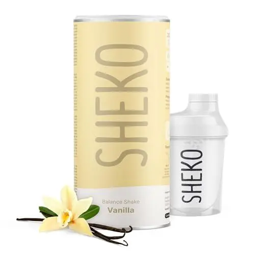 Produktbild: SHEKO Vanilla Mahlzeitersatz Shake - 25 Shakes pro Dose - Proteinreich, Glutenfrei & Natürlicher Geschmack - Köstliche Diät Shakes zum Abnehmen
