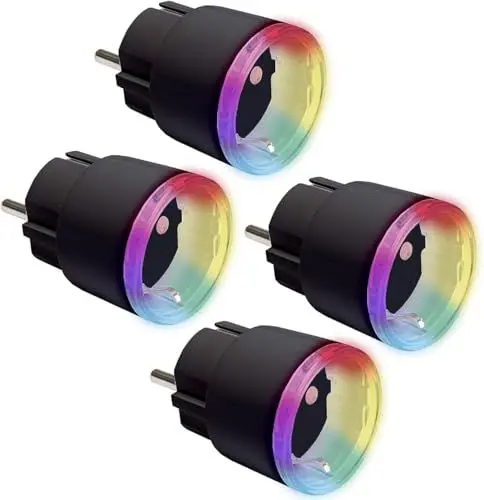 Produktbild: Shelly Plus Plug S Viererpack - Intelligente Steckdose Funktioniert mit Alexa & Google Home, programmierbare mit Sprachsteuerung, Bluetooth·· Wi-Fi-Gerät zur Automatisierung von Geräten Schwarz