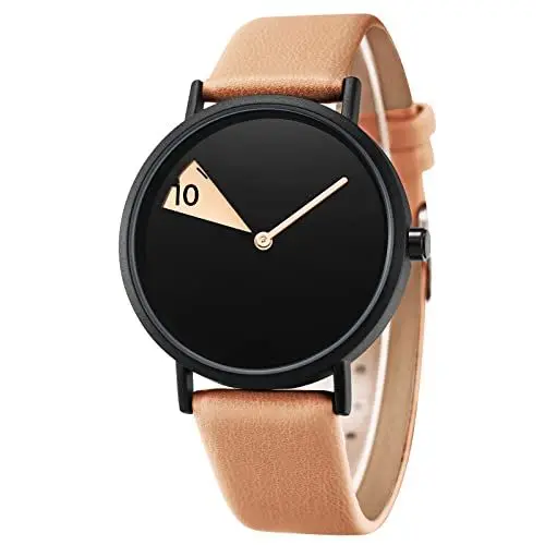 Produktbild: SHENGKE Minimalistische Damenuhr mit Lederband Ultra Dünn Mode Kreative Wasserdicht, Roségold, Quarzwerk