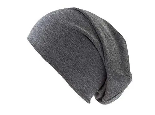 Produktbild: shenky Dunkelgraue Jersey Beanie Mütze für Herren und Damen