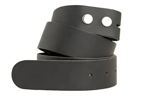 Produktbild: shenky Wechselgürtel ohne Schnalle Leder | 4cm Breite | Bundweite 90cm | Gürtel für Gürtelschnalle | Ledergürtel zum Wechseln | Herrengürtel | Echtleder | Damen | Schwarz | Länge 100cm