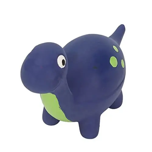 Produktbild: shenruifa Quietschendes Dinosaurier-Hundespielzeug aus Latex, Niedlicher Cartoon, Schmackhaft, Bissfest, Lindert Ängste, Interaktives Quietschendes Tier-Hundespielzeug, (Blauer Diplodocus)