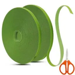 Produktbild: SHENSAIGO Pflanzenbinder Klett 30m, Plant Ties 10mm, Pflanzenclips Rankhilfe mit Kleiner Schere, Pflanzen Klettband Selbstklebend, Wiederverschließbar Pflanzenband Kabelbinder für Pflanzens (15m/Rolle