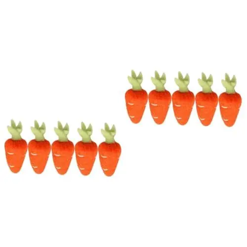 Produktbild: SHERCHPRY 10 STK gefilzter Rettich Ostern-Karotten-Dekorationen Hochzeitsdekorationen für die Zeremonie Tiara Haarklammer basteln Sie dekorative Karotten-Anhänger DIY Charme fertiges Produkt