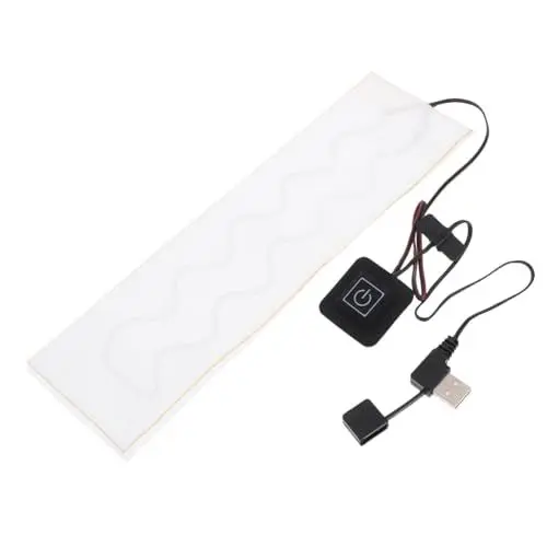 Produktbild: SHERCHPRY 1Stk Fieberblatt Elektrisches Heizkissen für Halstücher Nackenkissen mit USB-Heizung D Schal Winter elektrische Halstuchwärmer winter halstuch wärmer Elektroheizung Batterie Weiß