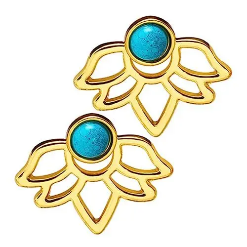 Produktbild: SHERCHPRY 1 Paar Blumenohrringe Schmuckohrringe Damenohrringe Retro-Ohrringe Ohrringe für den Herbst Ohrringe für Freizeitkleidung Edelstein-Ohrringe schicke Ohrringe Legierung Golden