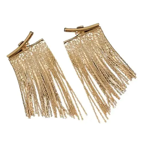 Produktbild: SHERCHPRY 1 Paar Quastenohrringe Aus Metall Coole Ohrringe Ästhetisch Ohrringe Für Frauen Damen Ohrringe Fransen Ohrringe Statement-ohrringe Modische Ohrringe Für Damen Golden Kupfer