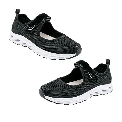 Produktbild: SHERCHPRY 1 Paar Wanderschuhe Freizeitschuhe Gesundheitsschuhe Frauen Sneakers sneacker Schuhe für alle Jahreszeiten Mesh-Schuhe für Damen Sport-Sneaker Turnschuhe für tägliche Übungen Black