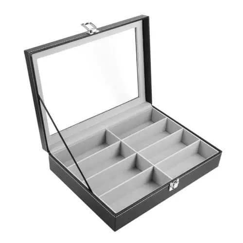 Produktbild: SHERCHPRY Sonnenbrillen-aufbewahrungsplatte mit 8 Fächern Displayhalter Weiches Samtfutter für Den Einsatz Im Home-shop