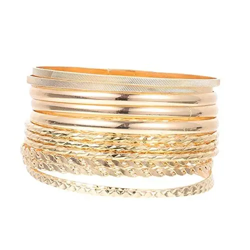 Produktbild: SHERCHPRY 24 Stück Armband Armbänder Gold Handgelenk Armband Sommer Armband Braut Dekorationen Armband Für Frauen Boho Hochzeit Dekorationen Manschettenarmband Brautjungfer Legierung Golden