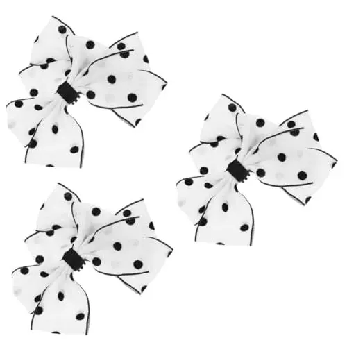Produktbild: SHERCHPRY 3 Paare Hochzeitsschuhschnalle Schuhanhänger Schuhclip Für Damen Schuhschleifenclips Für Damen Schuhverzierungen Zum Anclipsen Schleife Schuhclips Schuhschmuck Weiß Stoff