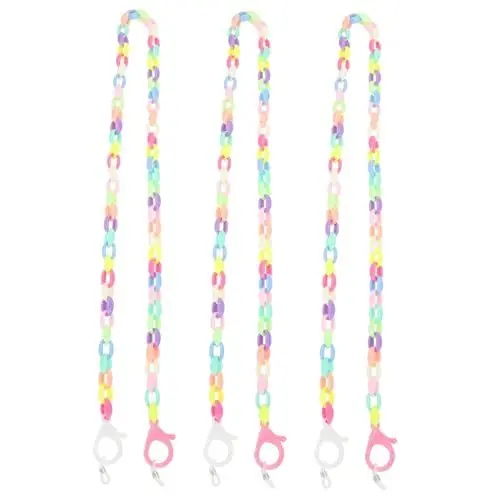 Produktbild: SHERCHPRY 3st Maskenband Aus Acryl Schnapsgläser Gesichtsabdeckungsband Schnur Für Gesichtsmaske Maskenhalter Maskenband Mit Clips Acryl-ketten-masken-lanyards Brillenkette Aus Acryl Plastik