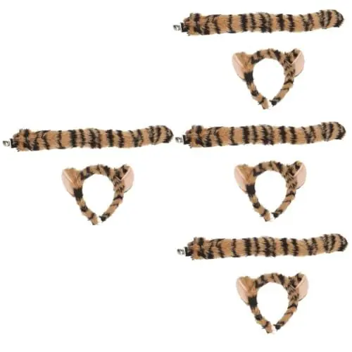 Produktbild: SHERCHPRY 4 Sets Tierohren Set Stirnband Pelziges Kostüm Cosplay Kostüm Dekorative Tiere Kostüm Performance Requisiten Kostüm Requisiten Tierkostüm Cosplay Tierohrtuch