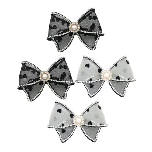 Produktbild: SHERCHPRY 4stücke Teiliges Abnehmbare Strass-schuhe Dekoration Mit Schleifen Für Damen Funkelnde Schuhcharms Für Hochzeiten Partys Und Besondere Anlässe