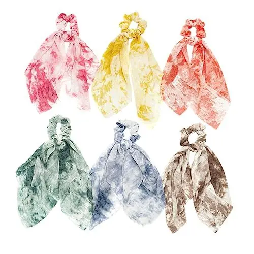 Produktbild: SHERCHPRY 6 Stück Zopfgummi Haargummis für Damen Batik Muster Haaraccessoires Vielseitig Einsetzbar für Verschiedene Anlässe und Altersgruppen