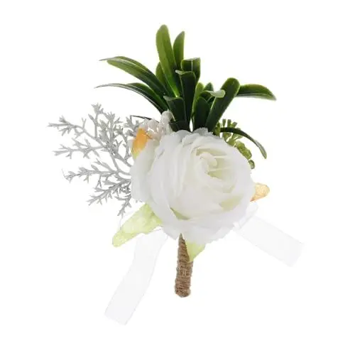 Produktbild: SHERCHPRY Elegante Hochzeit Trauzeugen Gefälschte Blume Boutonniere Künstliche Rose Blume Pin Für Formelle Veranstaltungen