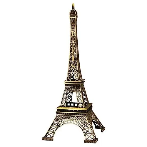 Produktbild: SHERCHPRY Eiffelturm-Dekoration Beleuchteter Eiffelturm Eiffelturm-Statue Mini-Bronze-Eiffelturm Für Touristengeschenke Bronze-Turm Led-Leuchtornamente (Bronze)