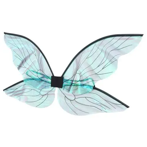 Produktbild: SHERCHPRY Feenflügel feeflügeln party accessoires wings costume Karnevalsflügel Flügel zur Dekoration Flügel Kostüm lustig Fee Cosplay Zikade Flügel Zikadenflügel für Festival Garn Black