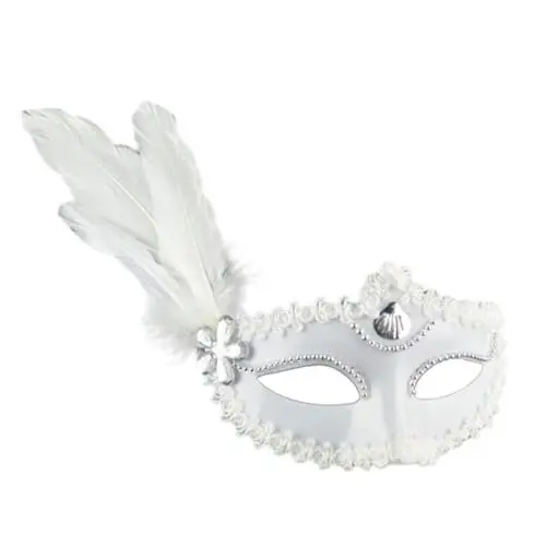Produktbild: SHERCHPRY Festivalmaske Maskerade-maske Prinzessin Maske Frauenmaske Partymaske Weiß Venedig Kind Feder