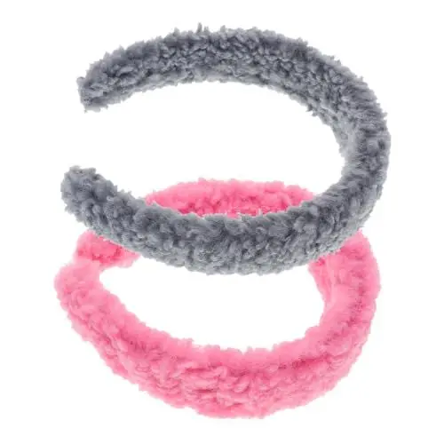 Produktbild: SHERCHPRY Gepolstertes Spa-stirnband, 2 Stück, Damen-haarbänder Aus Frottee-stoff, Für Hautpflege, Gesichtswaschen, Make-up-entfernung, Dusche, Verwendung Weich, Saugfähig, Rosarot,