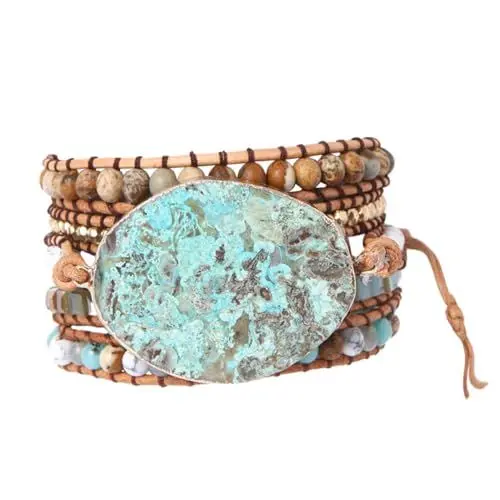 Produktbild: SHERCHPRY Jade-armband Armschlinge Handgelenkschmuck Steinarmband Für Damen Handgelenkskette Brown Seil