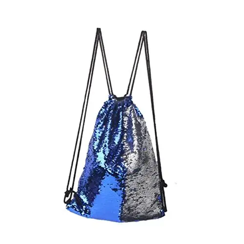 Produktbild: SHERCHPRY Pailletten-rucksack Mit Kordelzug Meerjungfrau Pailletten Tasche Ballettbeutel Wendetasche Mit Pailletten Paillettenbeutel Funkelnde Tanztasche Weicher Ball Doppelseitig Fitness