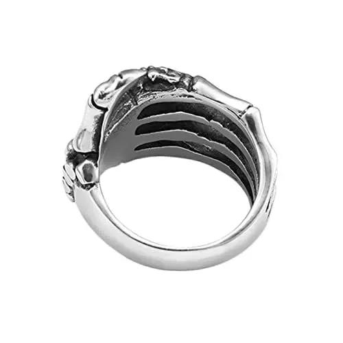 Produktbild: SHERCHPRY Punk-Rocker- Fingerringe für Punk-Ringe Punkringe für Zappelring für Herren heimtrainer fahrrad Herrenringe Halloween- Parodie- Skelett Handknochen Mann