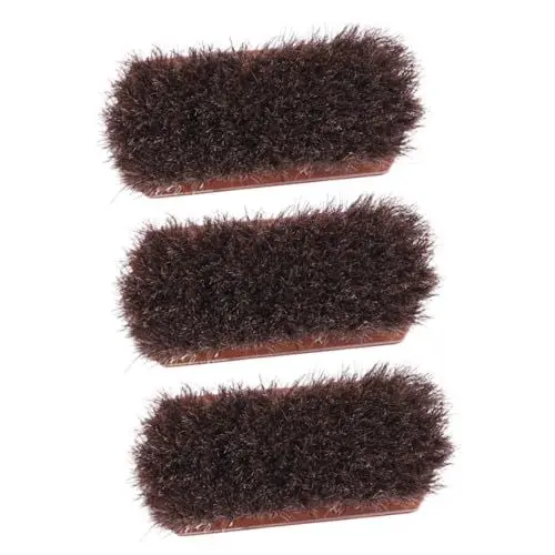 Produktbild: SHERCHPRY Reinigungsbürste 3 STK Schuhbürste Premium-Schuhreinigungsbürste Rosshaarbürste Weich tragbare Bürste Schuhputzbürste Pflege Bürste aus Rosshaar Quartett Protokoll Shoe Brush