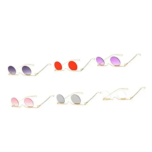 Produktbild: SHERCHPRY Sonnenbrillen für Damen Damen-Sonnenbrille rahmenlose sonnenbrille Neuheitenparty Geschenke rahmenlose Brille Foto-Sonnenbrille Party-Sonnenbrille Mode Gläser Kostüm Fräulein