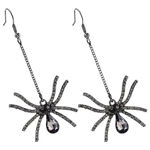 Produktbild: SHERCHPRY Tropfenohrringe 1 Paar Spinnen-Ohrringe Für Damen Spinnen-Ohrringe Kleine Schwarze Spinnen-Ohrringe Kleine Spinnennetz-Ohrringe Halloween-Accessoires Schmuck Geschenke Für Frauen