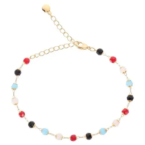 Produktbild: SHERCHPRY buntes Steinarmband bunte Armbänder Natursteinarmband Schmuck Perlenarmbänder Handgelenk- Armband aus Stein Charme schmücken Handgelenkskette Zubehör Glasperlen