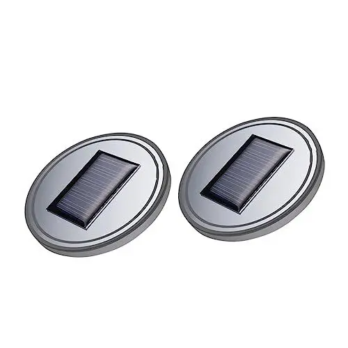 Produktbild: SHERCHPRY Solar Getränkehalter Mit Anti-rutsch-oberfläche Wasserdichter Tassenuntersetzer Für Auto Zuhause Atmosphärische Beleuchtung Für Nacht Vibrationserkennung Rot