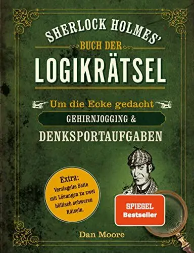 Produktbild: Sherlock Holmes' Buch der Logikrätsel: Um die Ecke gedacht - Gehirnjogging & Denksportaufgaben. Das perfekte Geschenk für Rätsel-Fans