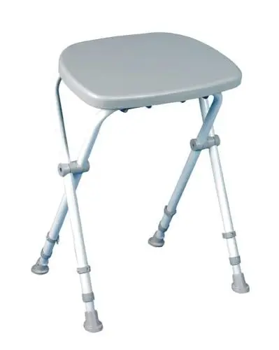 Produktbild: Homecraft Sherwood Folding Standard Stool, Height Adjustable Shower and Bath Stool, Shower Aid for Elderly, Disabled and Handicapped Individuals