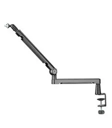 Produktbild: Shiftware Mikrofonarm Low Profile - Professionelle Tischhalterung inkl. Universal-Adapter, voll verstellbar, 2kg Belastbarkeit, versteckte Kabelkanäle - für Gaming, Streaming, Studio, Homeoffice