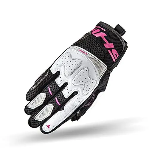 Produktbild: SHIMA Blaze Lady Motorradhandschuhe Damen - Belüftete, Sommer Handschuhe aus Mesh mit Knöchel und Finger Protektoren, Verstärkte Handfläche (Rosa, S)