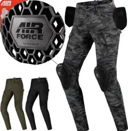 Produktbild: SHIMA GIRO 2.0 LADY Motorradhose Damen - 4 Airforce Protektoren, Elastische, Slim Fit, Cargo Biker Hose mit DuraQL Aramid (Camo, 34)