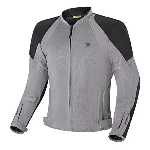 Produktbild: SHIMA JET - Atmungsaktive MESH-Paneele, Wasserdichte, Herausnehmbare Membrane, Level 2 Rückenprotektor inklusive, Erweiterte Einstellmöglichkeiten (Jacke Herren, Grau, XL)