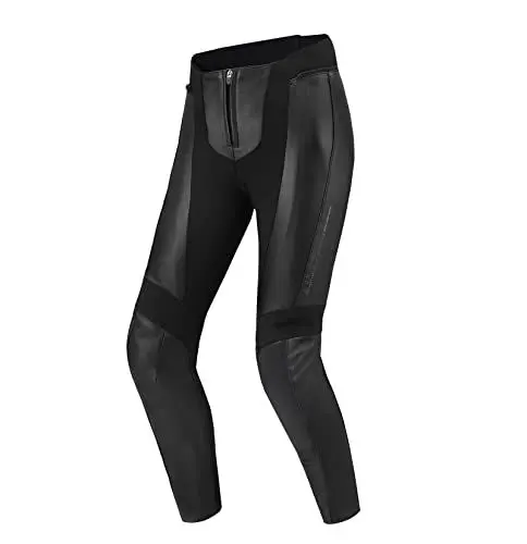 Produktbild: SHIMA Monaco 2.0 Leder Motorradkombi Damen - Schwarz Frauen Motorrad Lederkombi mit Protektoren - Hose und Jacken (Hosen, S)