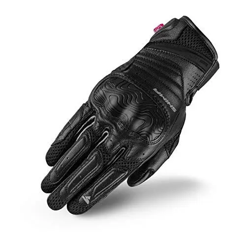 Produktbild: SHIMA RUSH Motorradhandschuhe - Atmungsaktive, Verstärkte, Stadt, Sommer, Touchscreen Handschuhe mit Knöchelprotektor, Handgelenk und Finger Aufpralldämpfer (Damen, Schwarz, S)