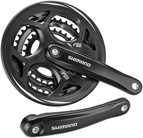 Produktbild: Shimano Guarnitura 8-Velocità Nera FC-M311 48/38/28D 175mm+Parac, Schwarz
