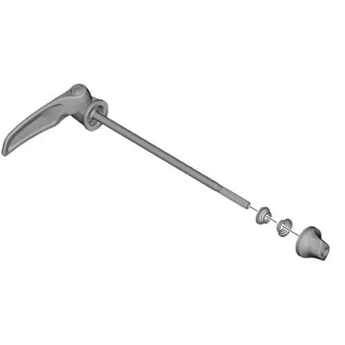 Produktbild: Shimano Unisex-Adult Cierre Rápido Q.R. 163mm Fahrradkomponenten und Ersatzteile, Mehrfarbig, One Size