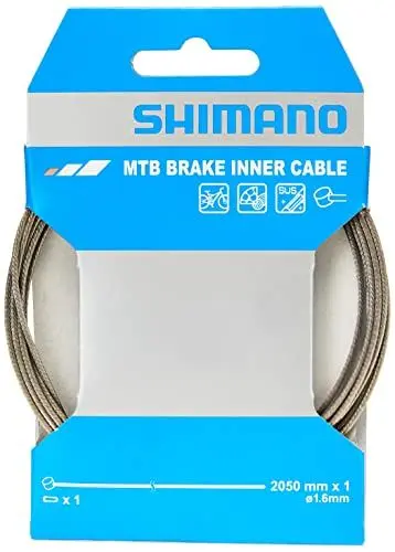 Produktbild: Shimano Unisex – Erwachsene Bremszug MTB, Silber/Schwarz, Länge: 2.05 mm